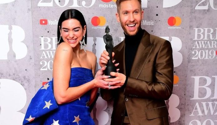 Calvin Harris se presentó en los Brit Awards junto con Dua Lipa, Sam Smith y Rag’n’Bone Man